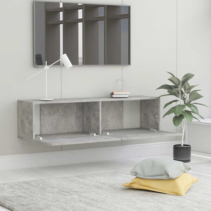 vidaXL TV Cabinet Concrete Grey 120x30x30 cm Engineered Wood