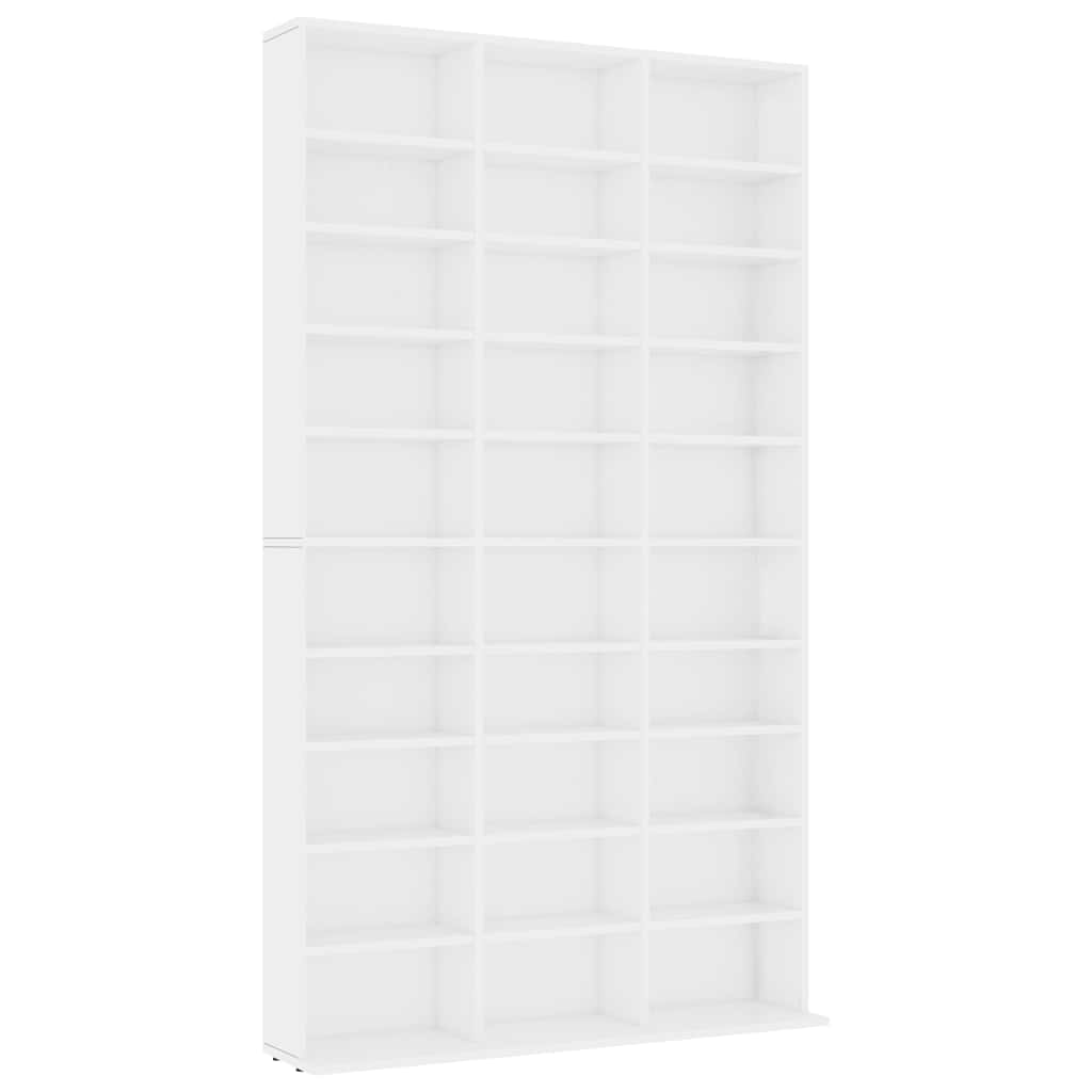 801778 vidaXL CD Cabinet White 102x23x177,5 cm Engineered Wood