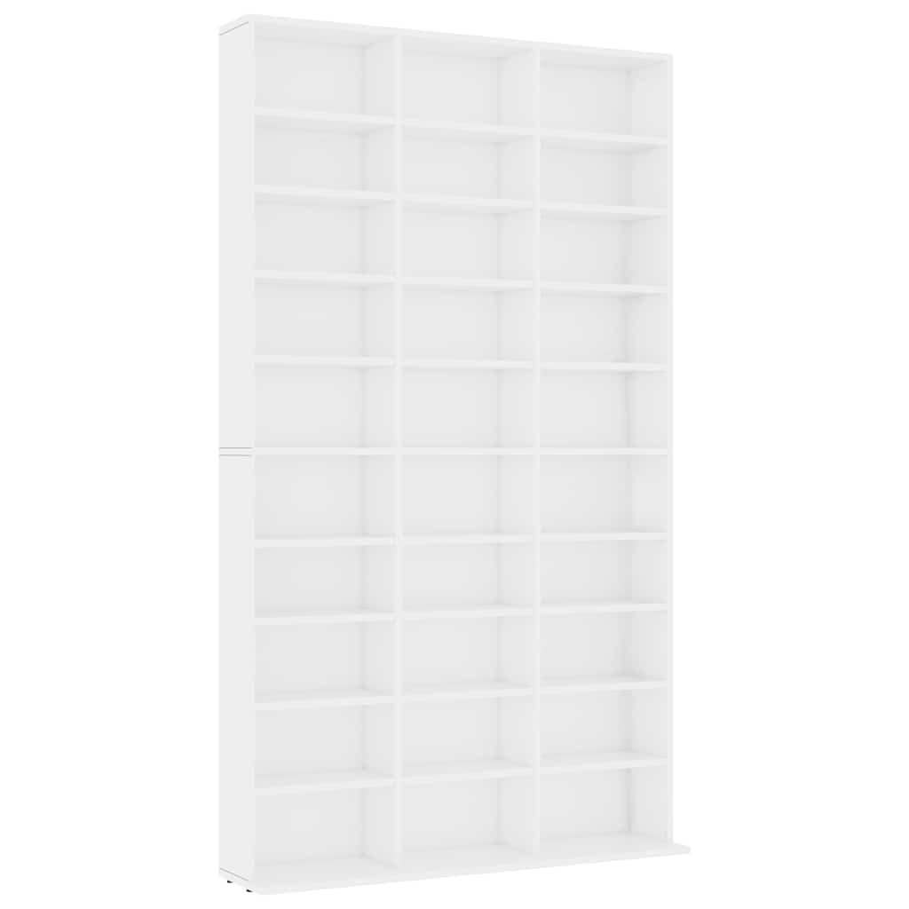 vidaXL CD Cabinet White 102x23x177.5 cm Engineered Wood