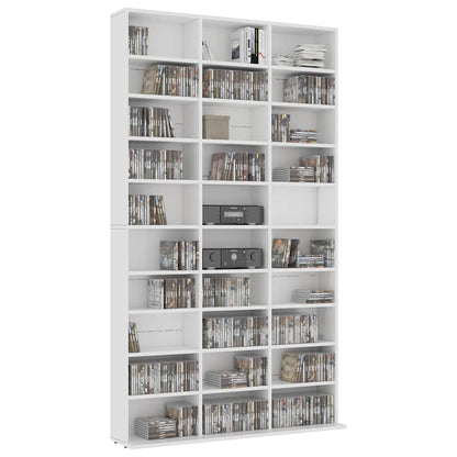 801778 vidaXL CD Cabinet White 102x23x177,5 cm Engineered Wood