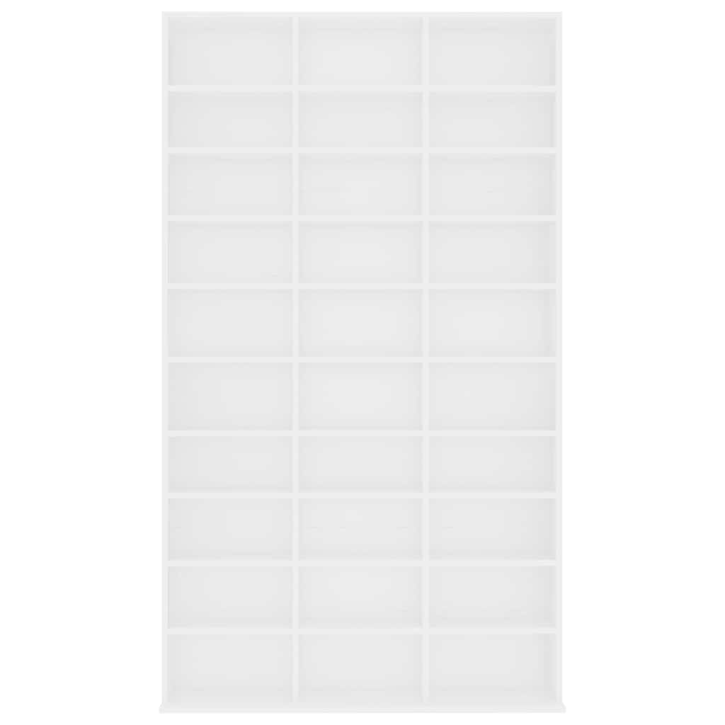 801778 vidaXL CD Cabinet White 102x23x177,5 cm Engineered Wood