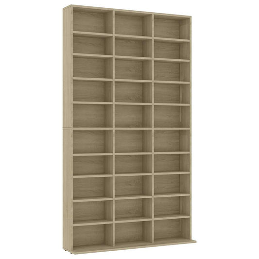vidaXL CD Cabinet Sonoma Oak 102x23x177.5 cm Engineered Wood