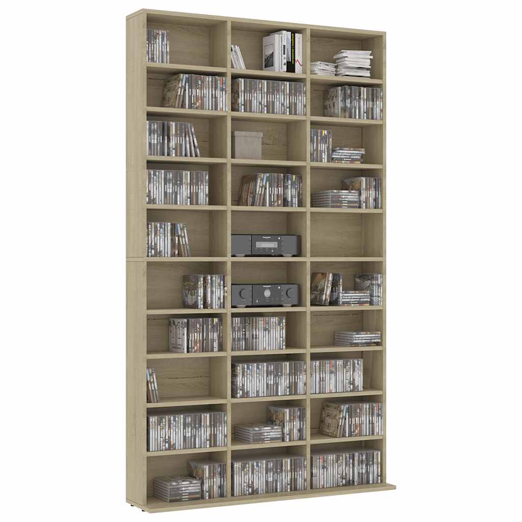 801781 vidaXL CD Cabinet Sonoma Oak 102x23x177,5 cm Engineered Wood