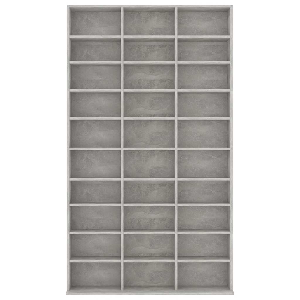 vidaXL CD Cabinet Concrete Grey 102x16x177.5 cm Engineered Wood