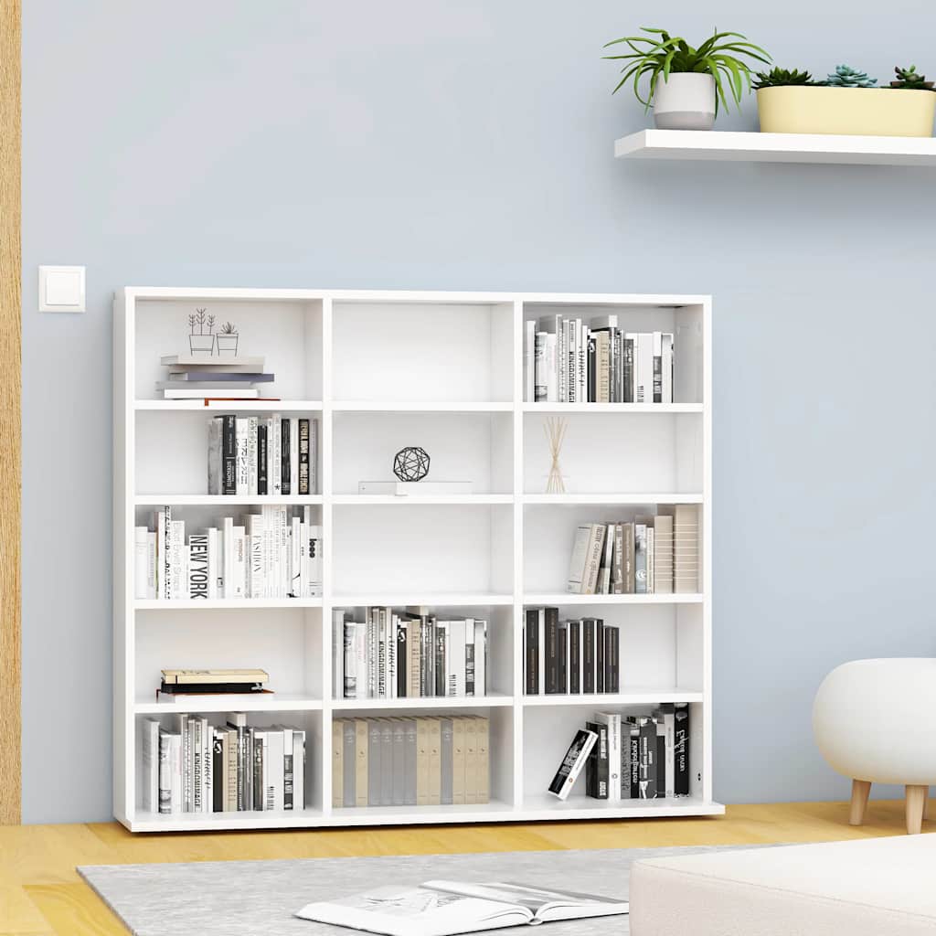 vidaXL CD Cabinet White 100x23x89.5 cm Engineered Wood