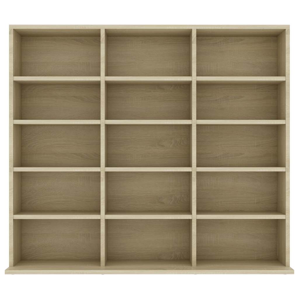 vidaXL CD Cabinet Sonoma Oak 100x23x89.5 cm Engineered Wood