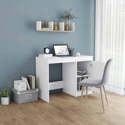 vidaXL Desk White 100x50x76 cm Engineered Wood