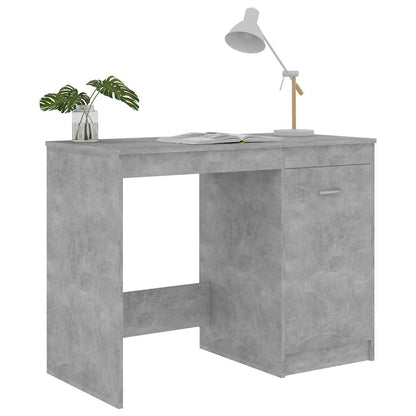 801800 vidaXL Desk Concrete Grey 100x50x76 cm Engineered Wood