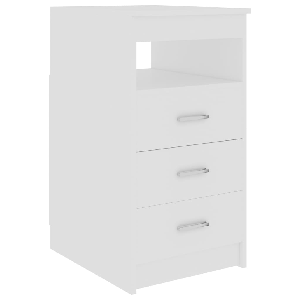 vidaXL Drawer Cabinet White 40x50x76 cm Engineered Wood