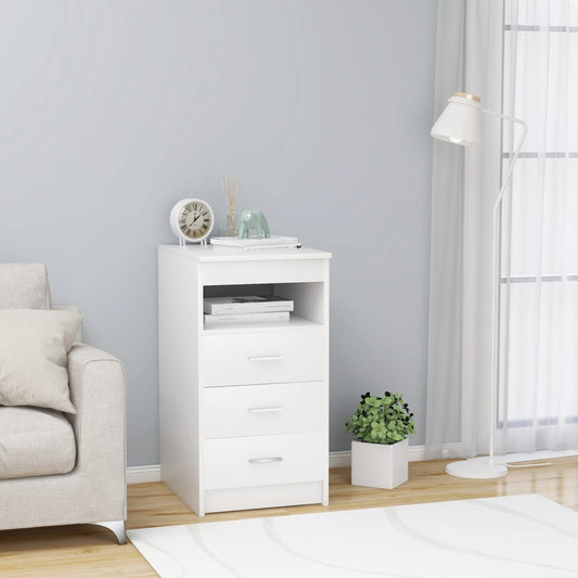 vidaXL Drawer Cabinet | White | Engineered wood | Compact | Drawer Cabinet