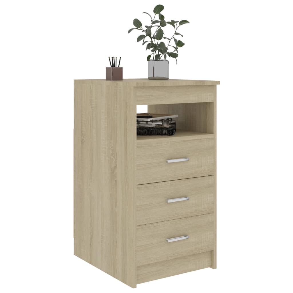 vidaXL Drawer Cabinet | Sonoma Oak | Chipboard | Compact | Drawer Cabinet