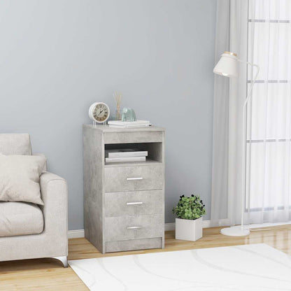 vidaXL Drawer Cabinet Concrete Grey 40x50x76 cm Engineered Wood