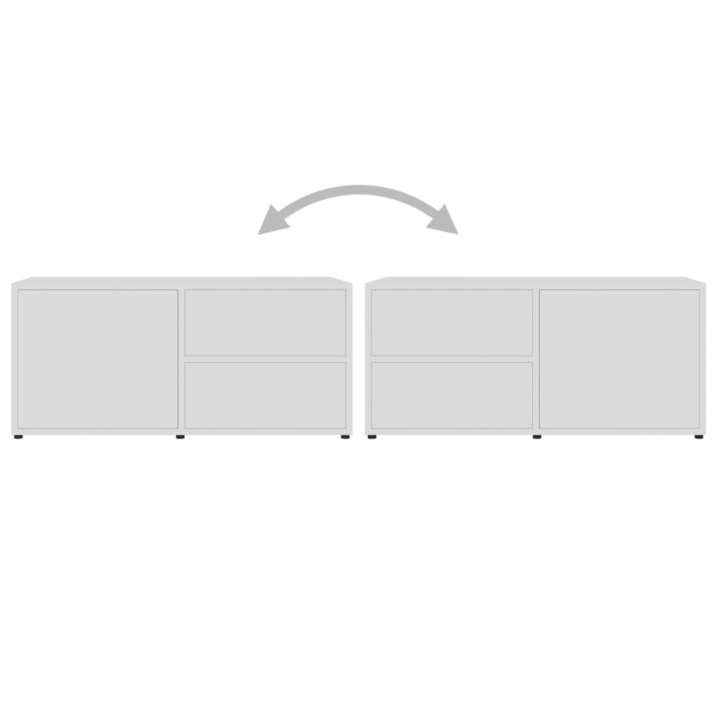vidaXL TV Cabinet White 80x34x36 cm Engineered Wood