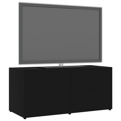 vidaXL TV Cabinet | Black | Engineered wood | 80 x 34 x 36 cm | Doors
