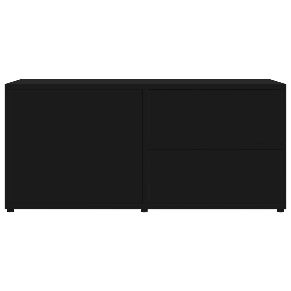 vidaXL TV Cabinet | Black | Engineered wood | 80 x 34 x 36 cm | Doors