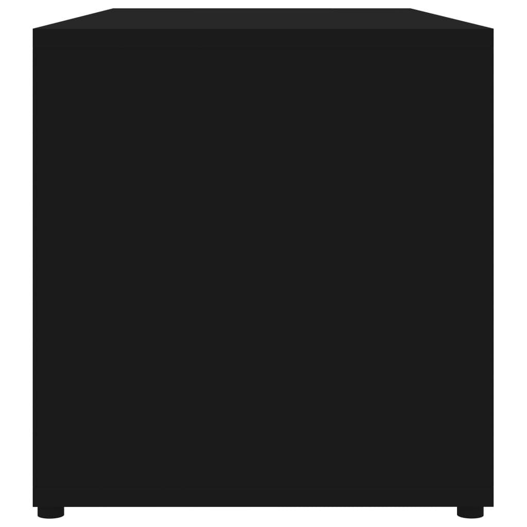 vidaXL TV Cabinet | Black | Engineered wood | 80 x 34 x 36 cm | Doors