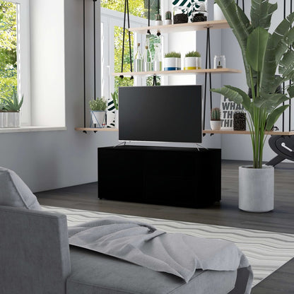 vidaXL TV Cabinet | Black | Engineered wood | 80 x 34 x 36 cm | Doors