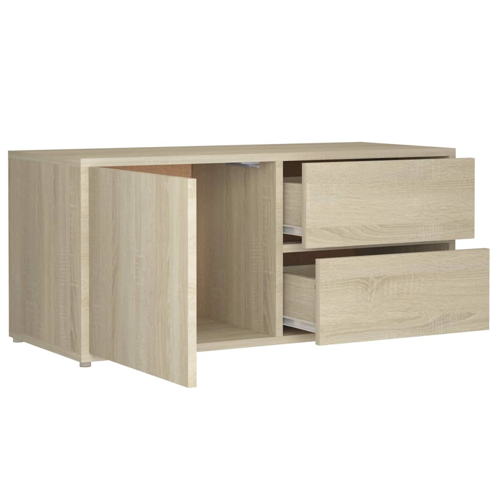 vidaXL TV Cabinet Sonoma Oak 80x34x36 cm Engineered Wood