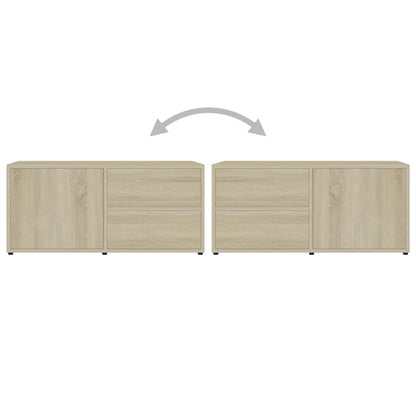 vidaXL TV Cabinet Sonoma Oak 80x34x36 cm Engineered Wood