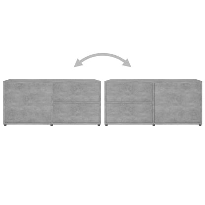 vidaXL TV Cabinet Concrete Grey 80x34x36 cm Engineered Wood