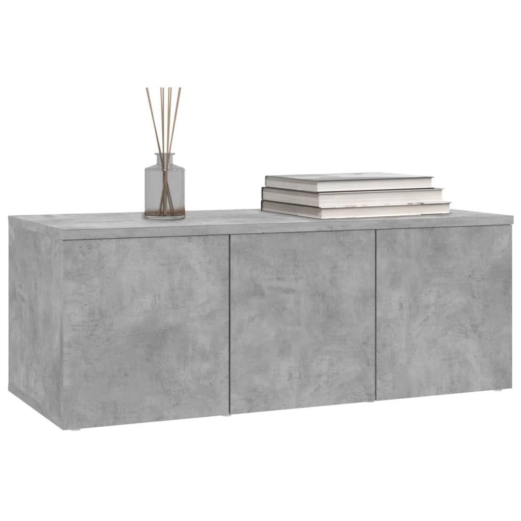 801863 vidaXL TV Cabinet Concrete Grey 80x34x30 cm Engineered Wood