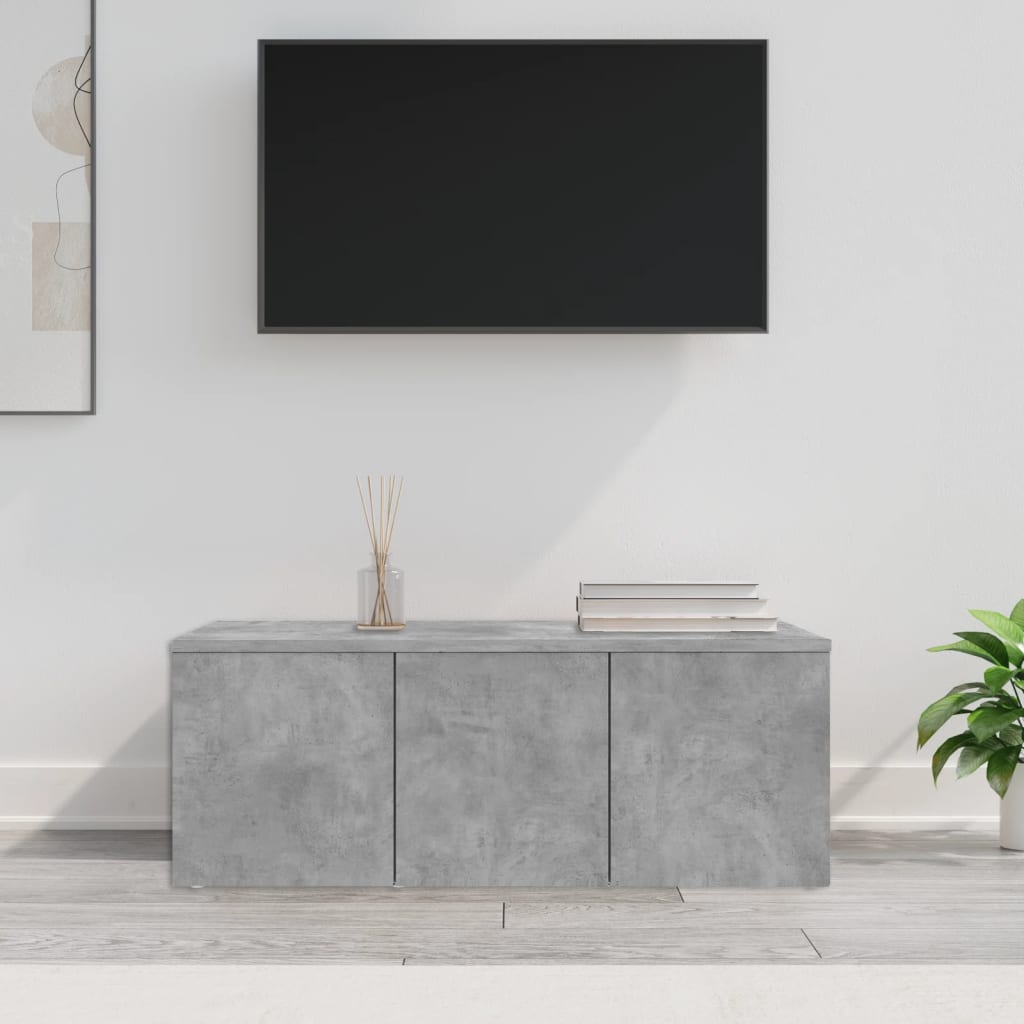 801863 vidaXL TV Cabinet Concrete Grey 80x34x30 cm Engineered Wood