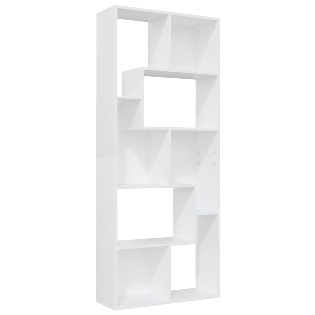 vidaXL Book Cabinet White 67x24x161 cm Engineered Wood