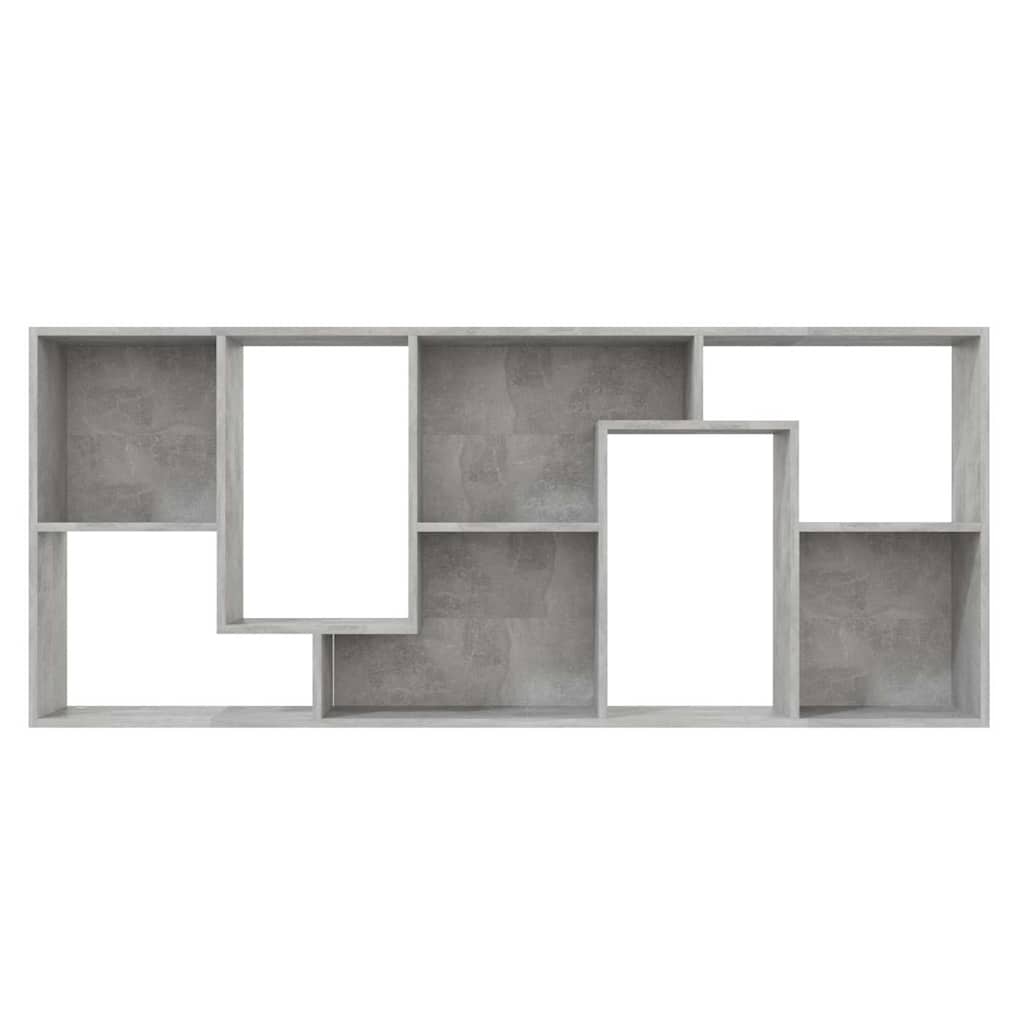 vidaXL Book Cabinet Concrete Grey 67x24x161 cm Engineered Wood