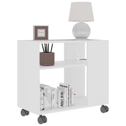 vidaXL Side Table White 70x35x60.5 cm Engineered Wood