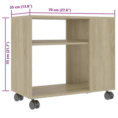 vidaXL Side Table Sonoma Oak 70x35x55 cm Engineered Wood