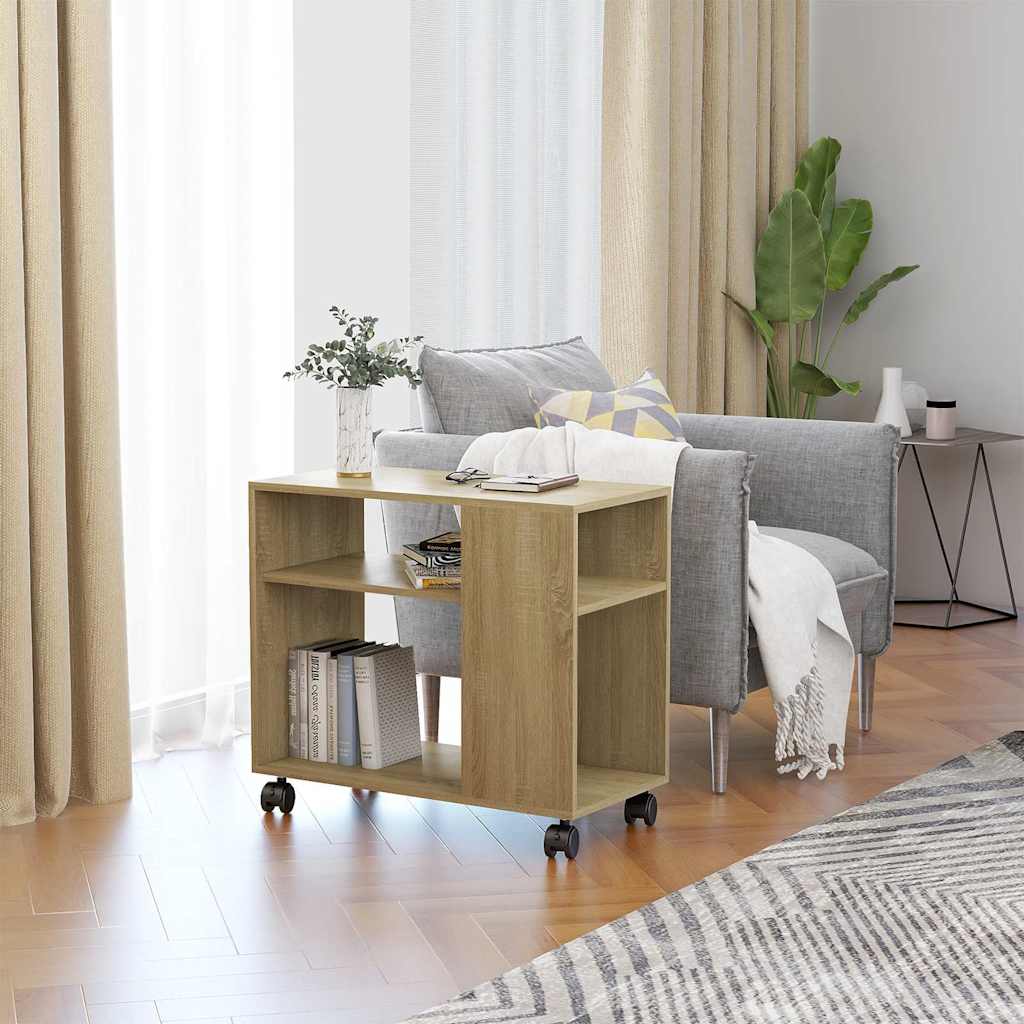 vidaXL Side Table Sonoma Oak 70x35x60.5 cm Engineered Wood