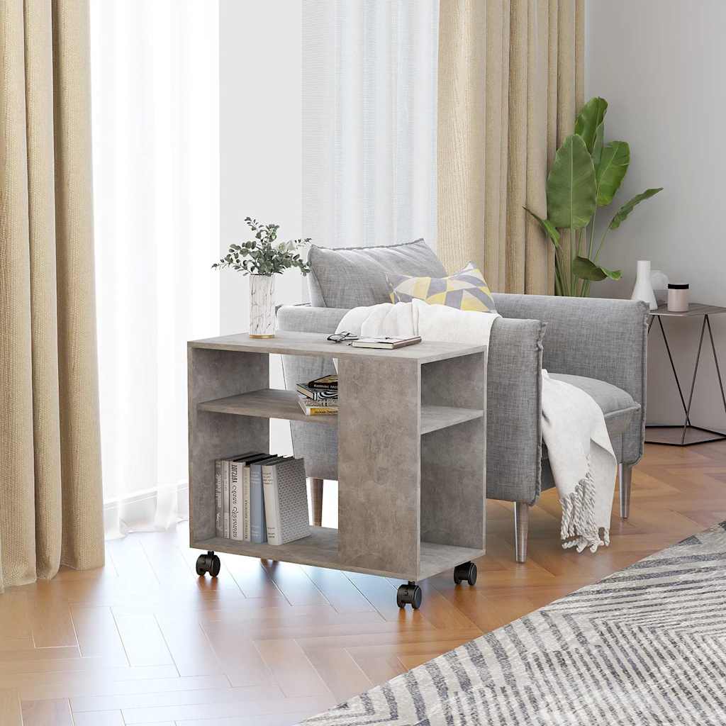 vidaXL Side Table Concrete Grey 70x35x60.5 cm Engineered Wood