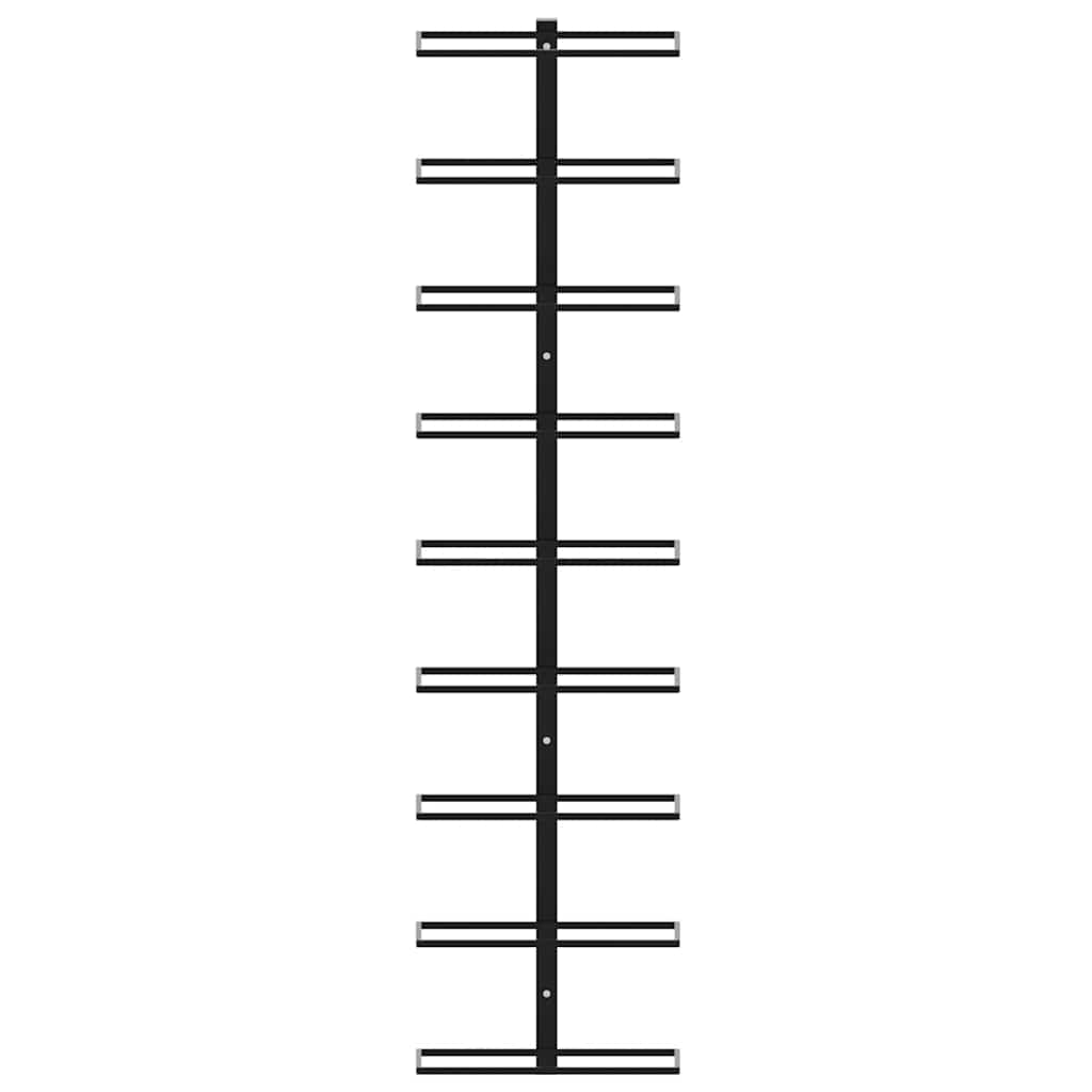 vidaXL Wall-mounted Wine Racks for 18 Bottles 2 pcs Black Iron