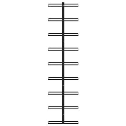 vidaXL Wall-mounted Wine Racks for 18 Bottles 2 pcs Black Iron