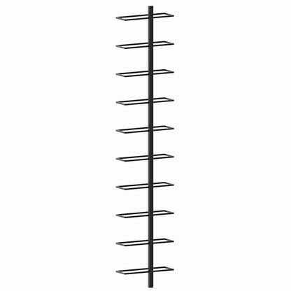 vidaXL Wall-mounted Wine Racks for 20 Bottles 2 pcs Black Metal
