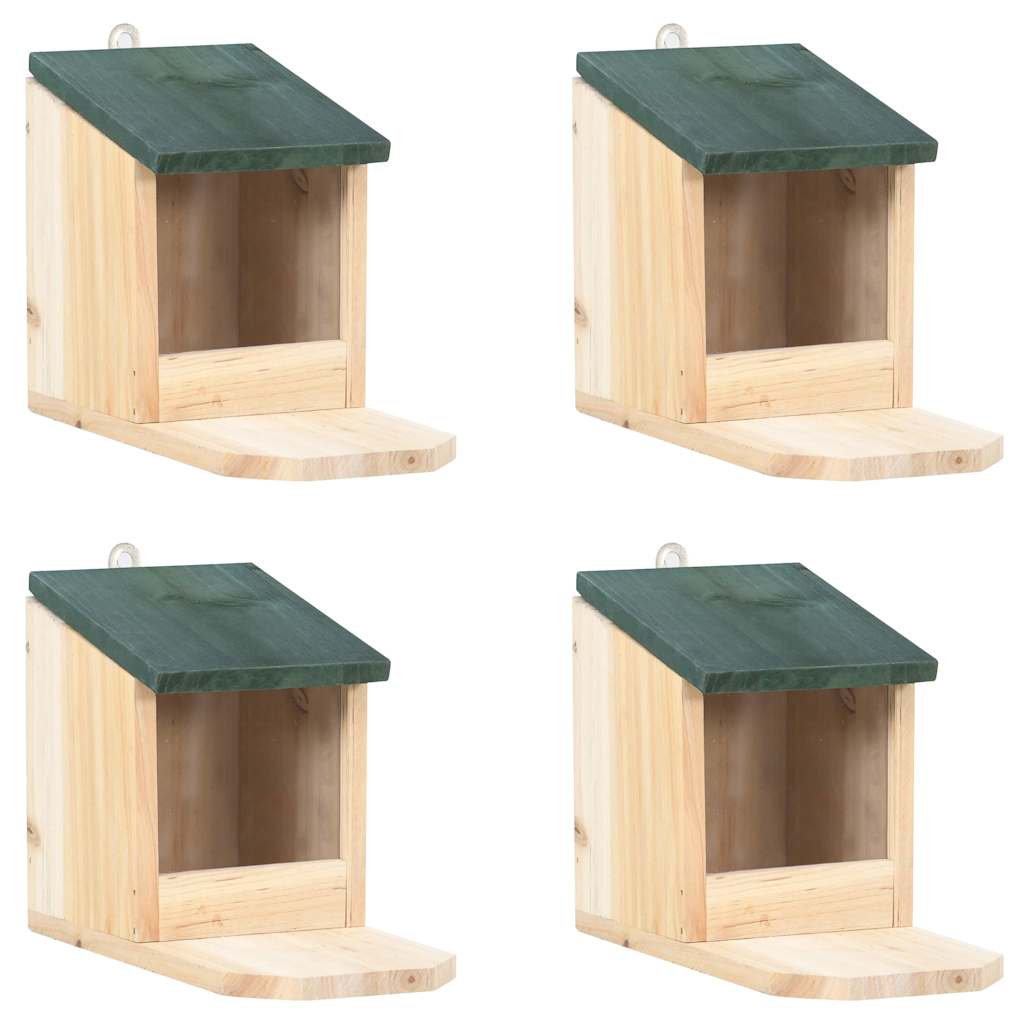 47231 vidaXL Squirrel Houses 4 pcs Firwood