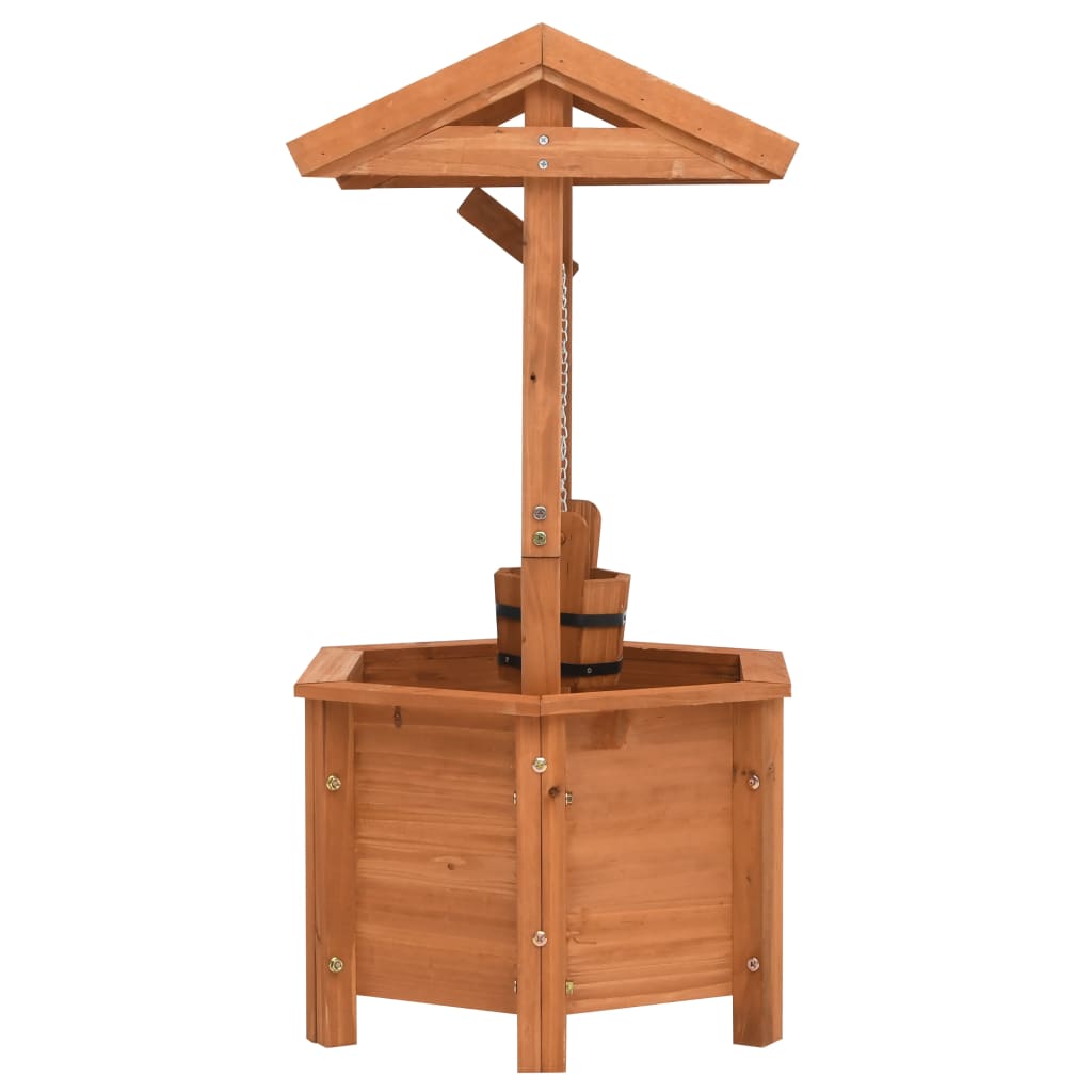 vidaXL Garden Wishing Well Planter 40x40x84 cm Firwood