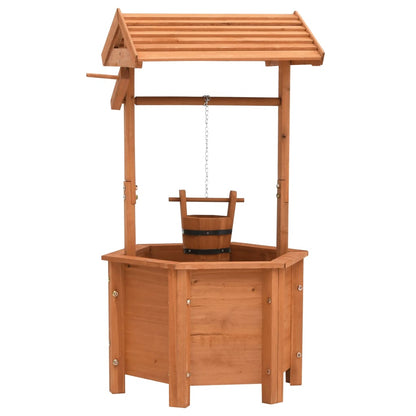 vidaXL Garden Wishing Well Planter 40x40x84 cm Firwood