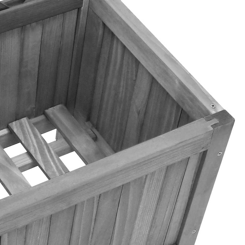 vidaXL Planter with Trellis 40x30x135 cm Solid Wood Fir