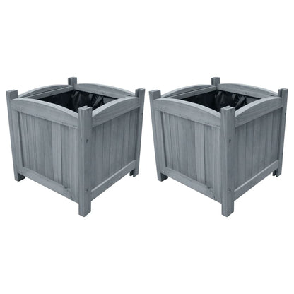 vidaXL Garden Raised Beds 2 pcs 30x30x30 cm Solid Firwood