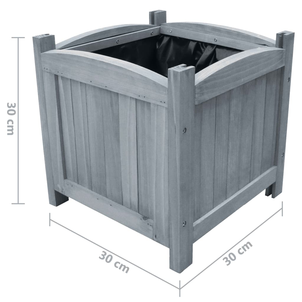 vidaXL Garden Raised Beds 2 pcs 30x30x30 cm Solid Firwood