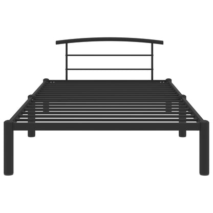 284657 vidaXL Bed Frame without Mattress Black Metal 100x200 cm
