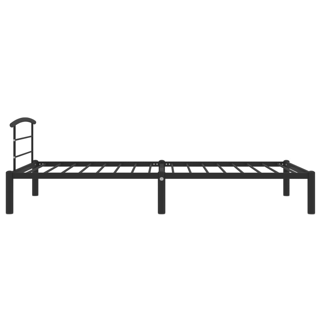 284657 vidaXL Bed Frame without Mattress Black Metal 100x200 cm