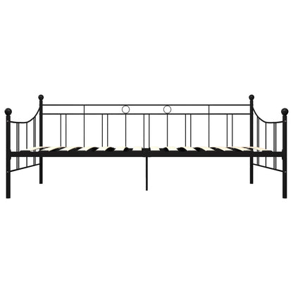 284669 vidaXL DayBed Frame without Mattress Black Metal 90x200 cm