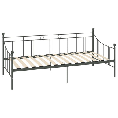284670 vidaXL DayBed Frame without Mattress Grey Metal 90x200 cm