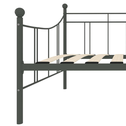 284670 vidaXL DayBed Frame without Mattress Grey Metal 90x200 cm