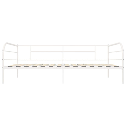 284672 vidaXL DayBed Frame without Mattress White Metal 90x200 cm