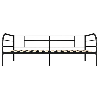 284673 vidaXL DayBed Frame without Mattress Black Metal 90x200 cm