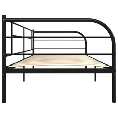 284673 vidaXL DayBed Frame without Mattress Black Metal 90x200 cm