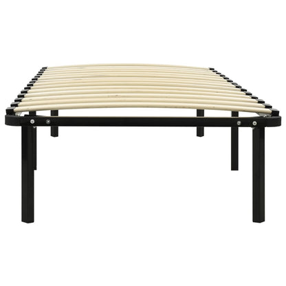 vidaXL Bed Frame without Mattress Black Metal 100x200 cm